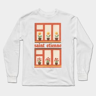 Saint Etienne • • • 1990s Faded Style Aesthetic Design Long Sleeve T-Shirt